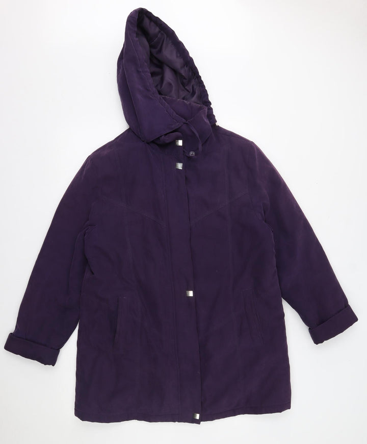 Klassik Womens Purple   Parka Coat One Size