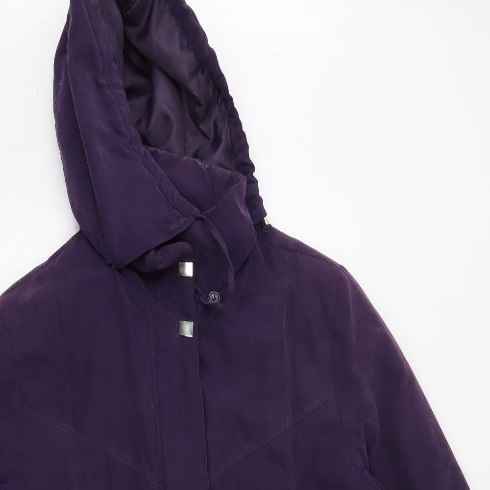 Klassik Womens Purple   Parka Coat One Size