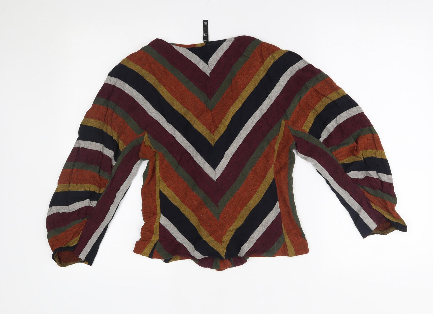 Zara Womens Multicoloured Striped  Cardigan Jumper Size S