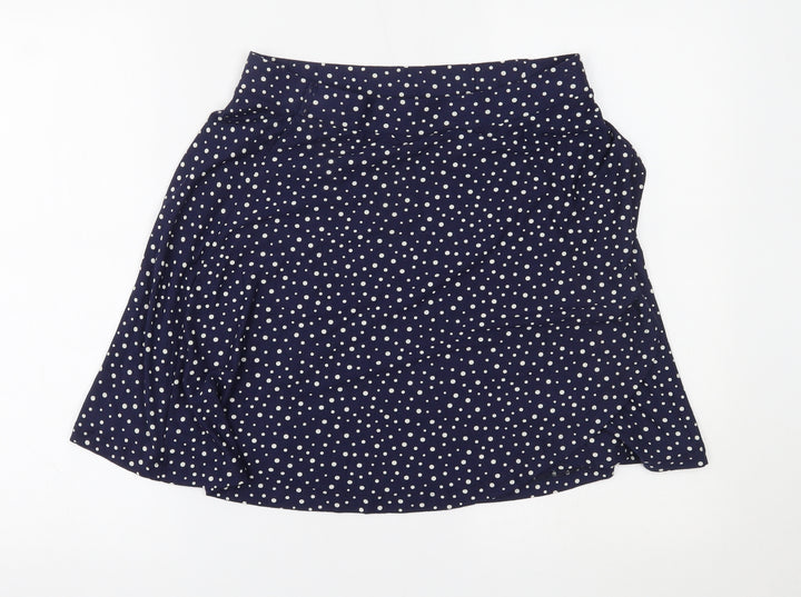 NEXT Womens Blue Polka Dot A-Line Skirt Size 12
