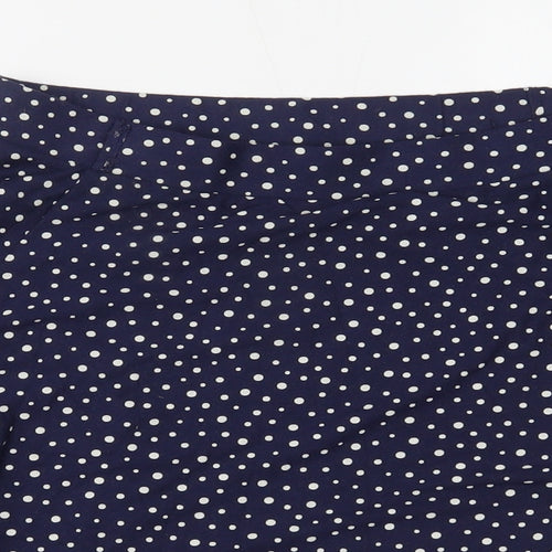 NEXT Womens Blue Polka Dot  A-Line Skirt Size 12