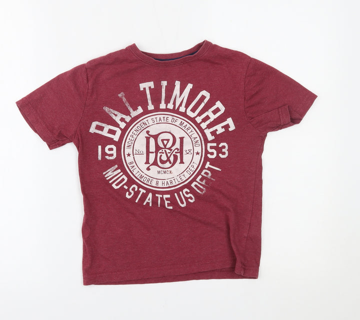 Primark Boys Red   Basic T-Shirt Size 8-9 Years