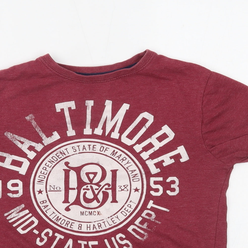 Primark Boys Red   Basic T-Shirt Size 8-9 Years