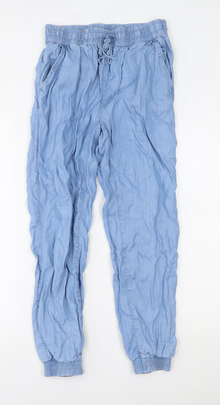 M&Co Womens Blue   Trousers  Size 8 L26 in