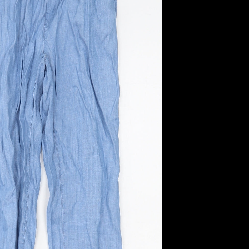 M&Co Womens Blue   Trousers  Size 8 L26 in