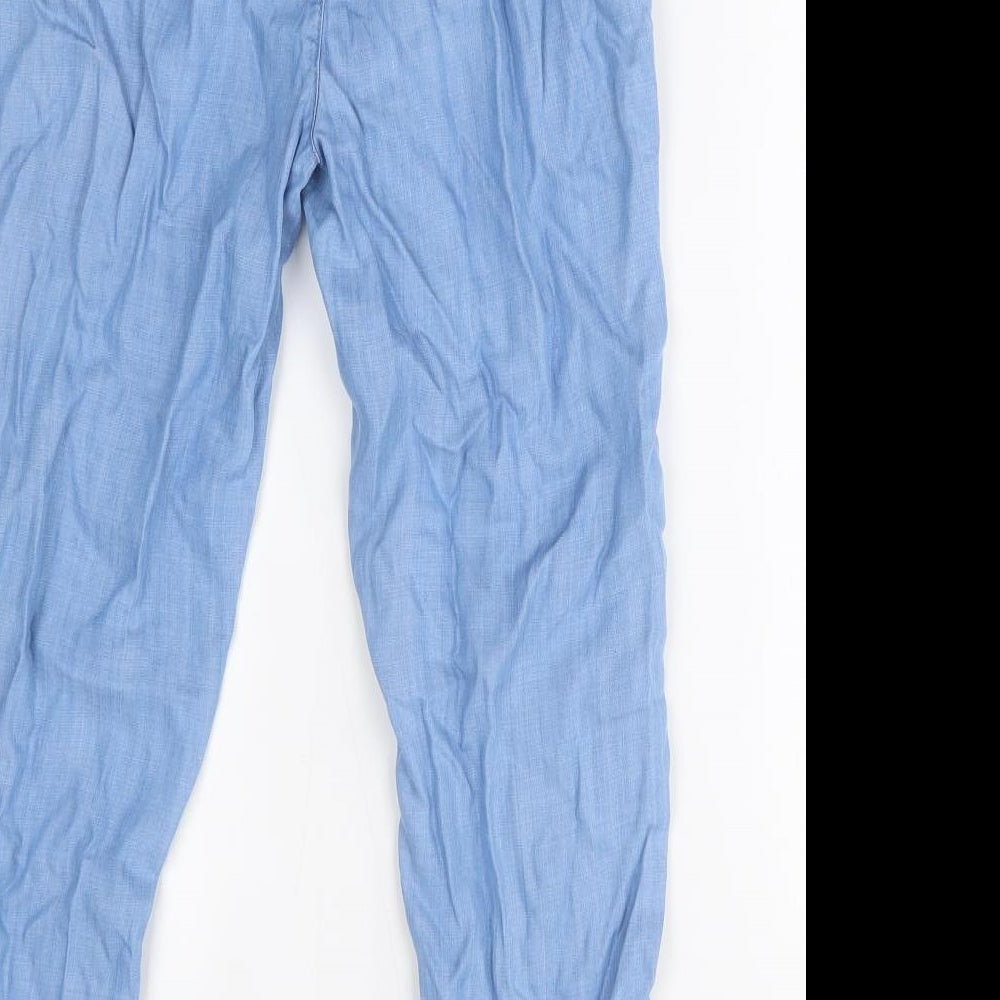 M&Co Womens Blue   Trousers  Size 8 L26 in