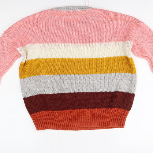 George Womens Multicoloured Striped  Pullover Jumper Size S