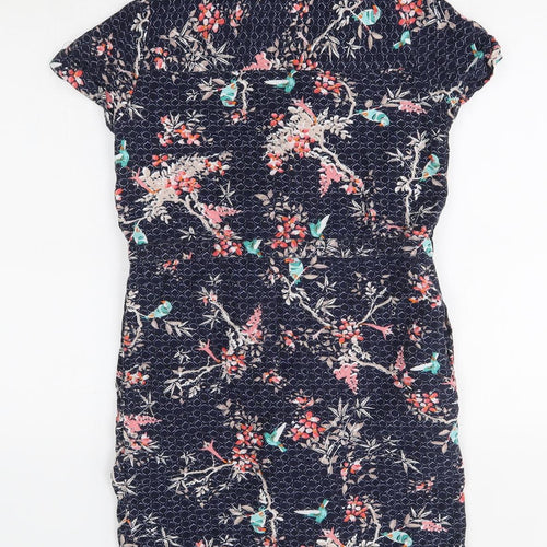 M&Co Womens Blue Floral  T-Shirt Dress  Size 8