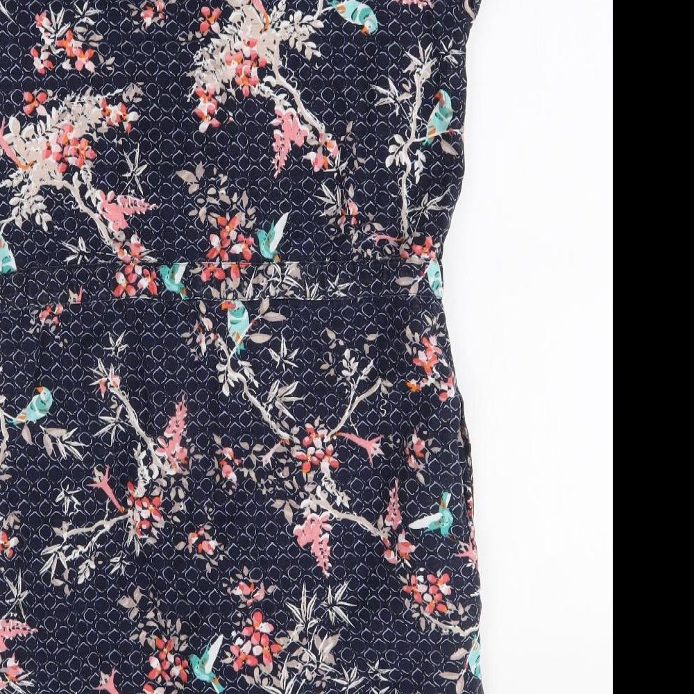 M&Co Womens Blue Floral  T-Shirt Dress  Size 8