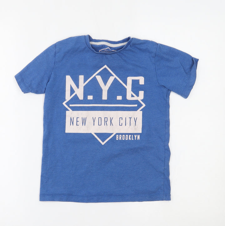 Matalan Boys Blue   Basic T-Shirt Size 8 Years