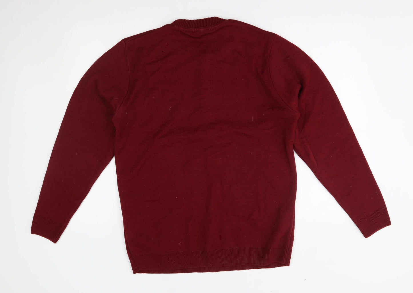 boohooman Mens Red   Pullover Jumper Size M  - peng ting
