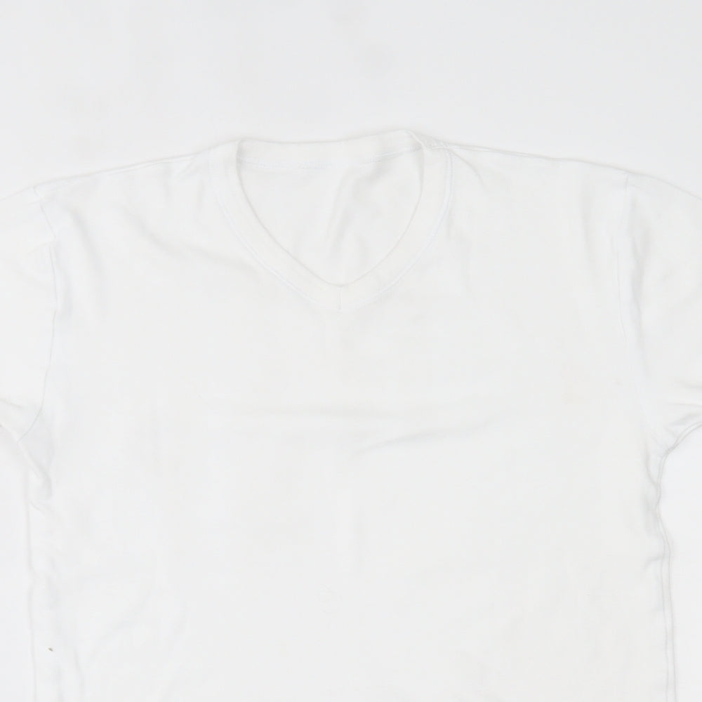 M&S Mens White    T-Shirt Size L