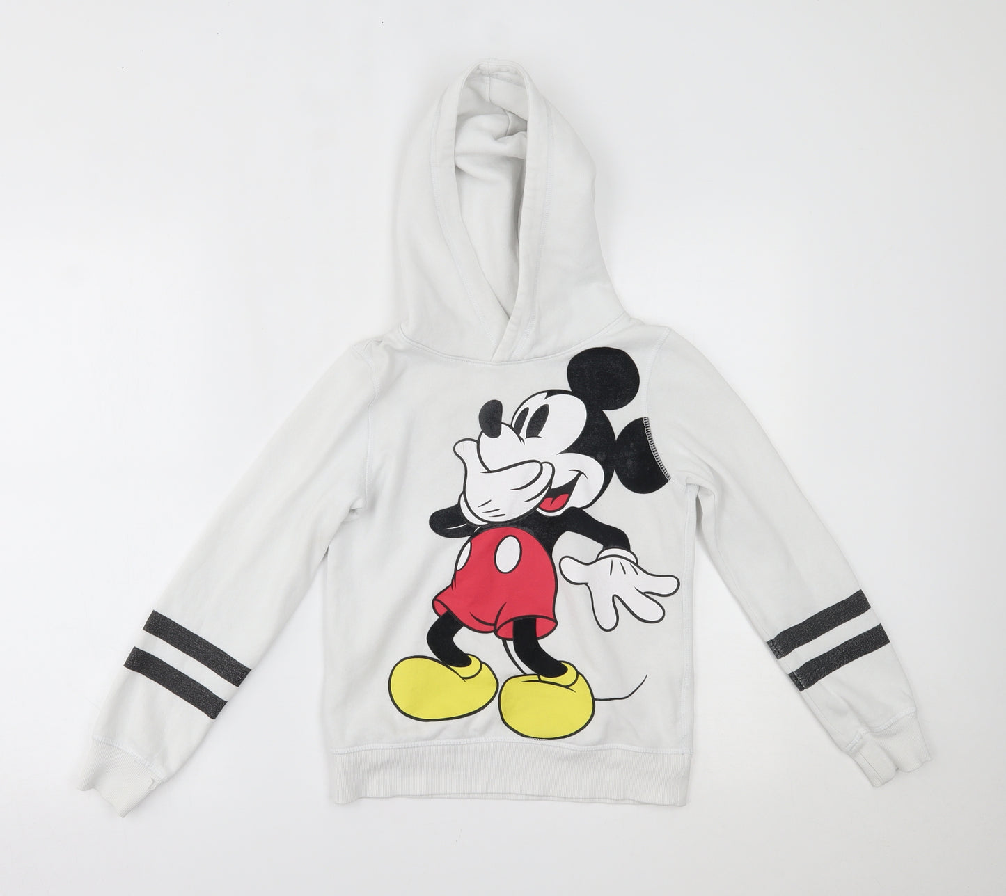 H&M  Boys White   Pullover Hoodie Size 9-10 Years  - disney, mickey mouse