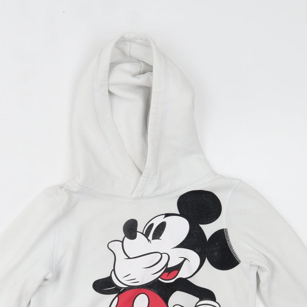 H&M  Boys White   Pullover Hoodie Size 9-10 Years  - disney, mickey mouse