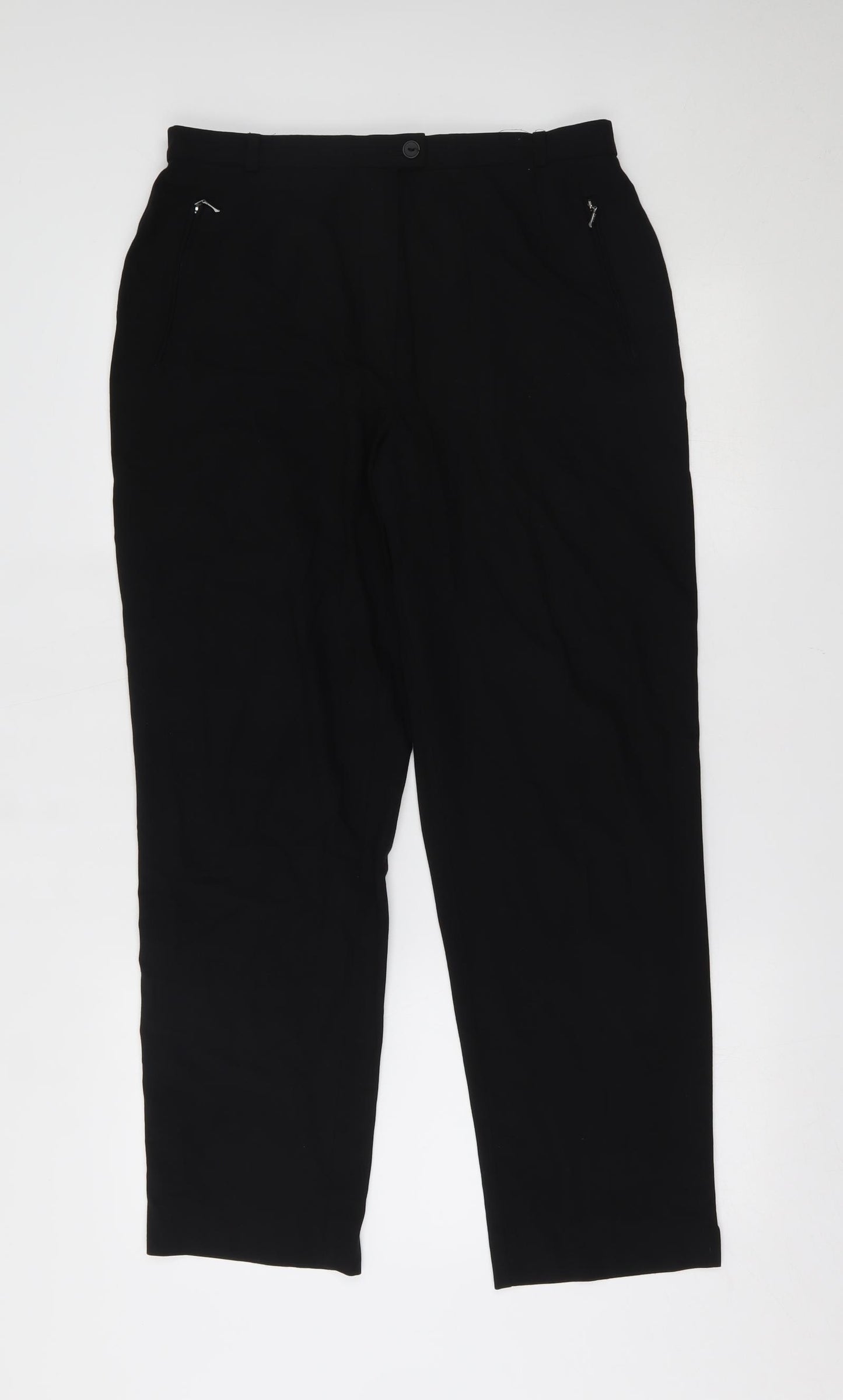 M&S Womens Black   Trousers  Size 16 L27 in