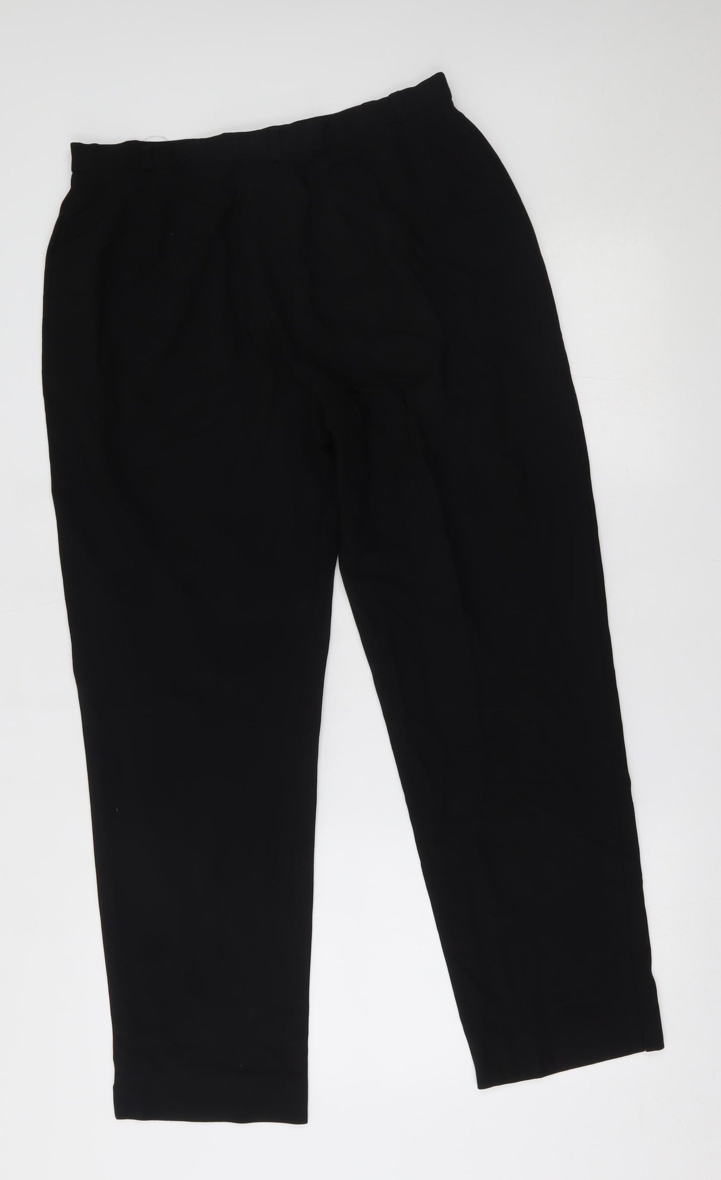M&S Womens Black   Trousers  Size 16 L27 in