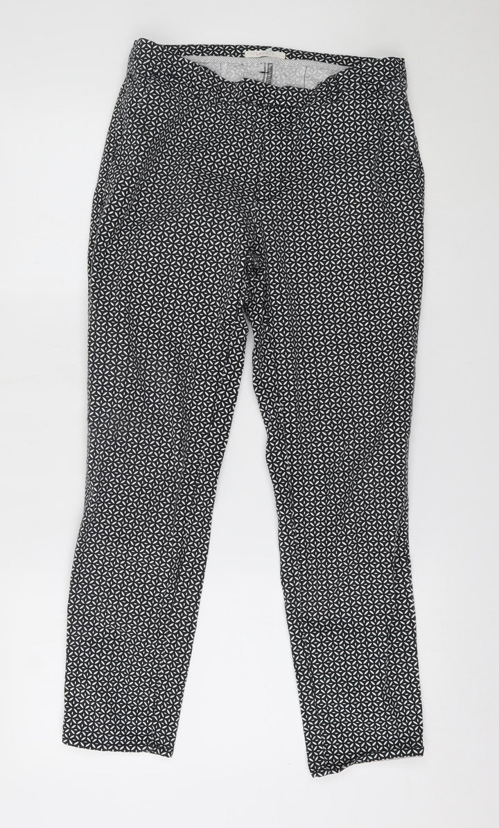 Esprit Womens Grey Geometric Trousers Size 8 L26 in -