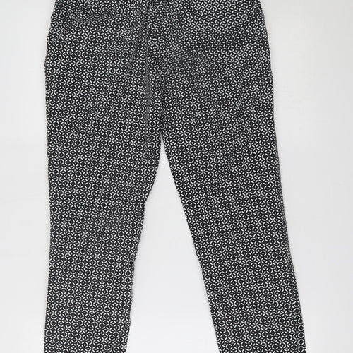 Esprit Womens Grey Geometric  Trousers  Size 8 L26 in -
