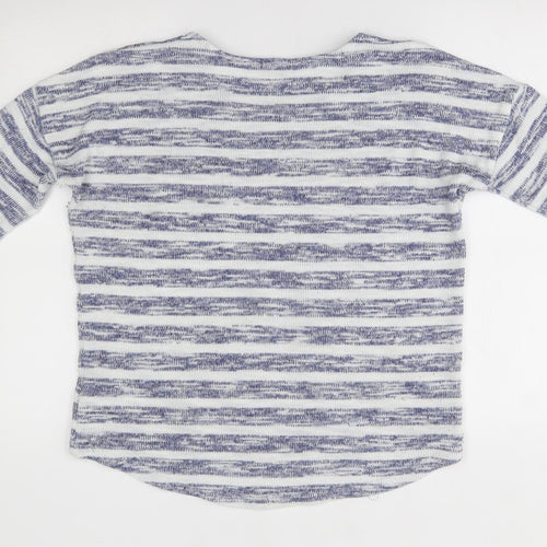 F&F Womens Blue Striped  Pullover Jumper Size 12