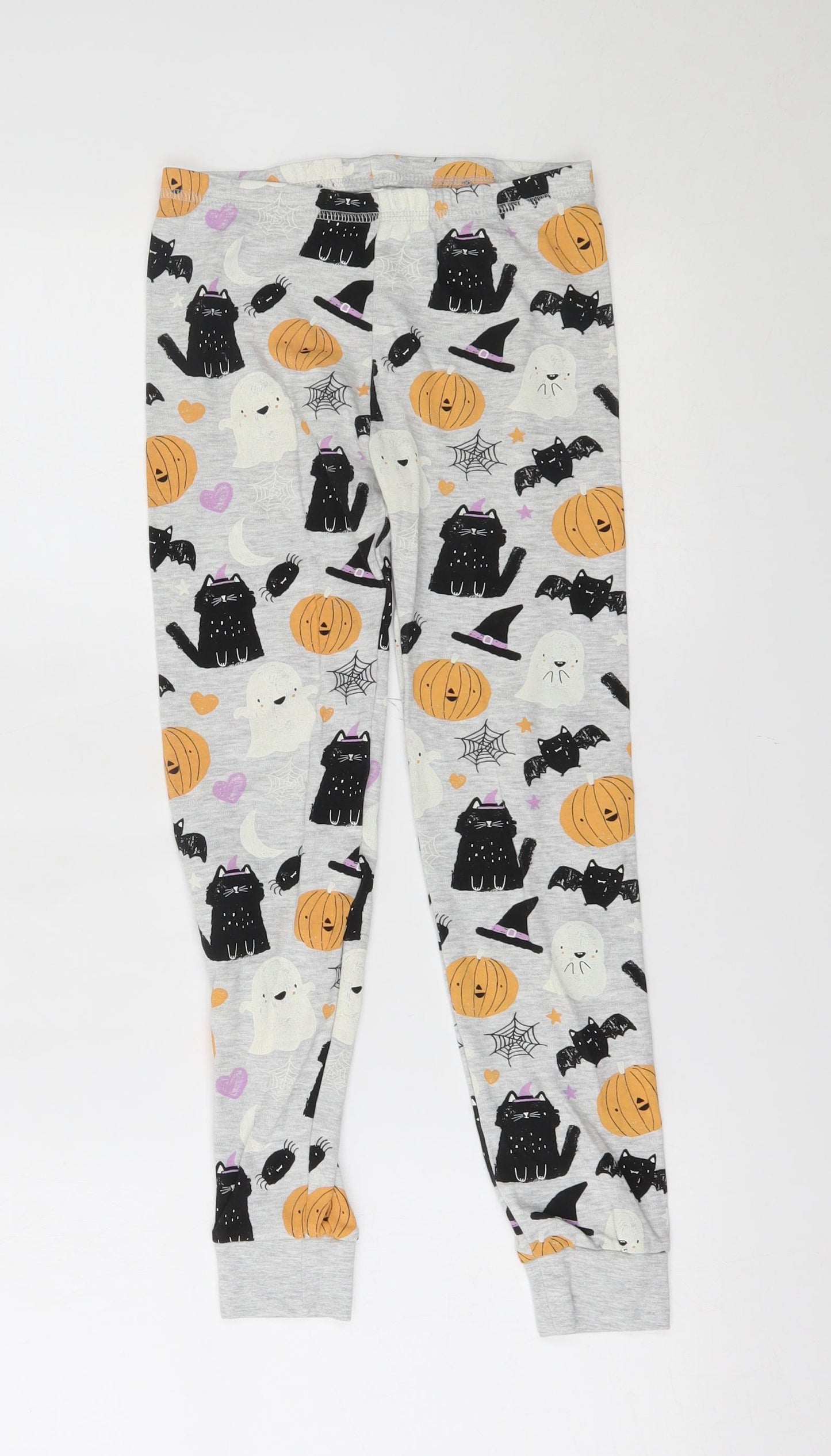George Girls Grey    Pyjama Pants Size 8-9 Years  - halloween