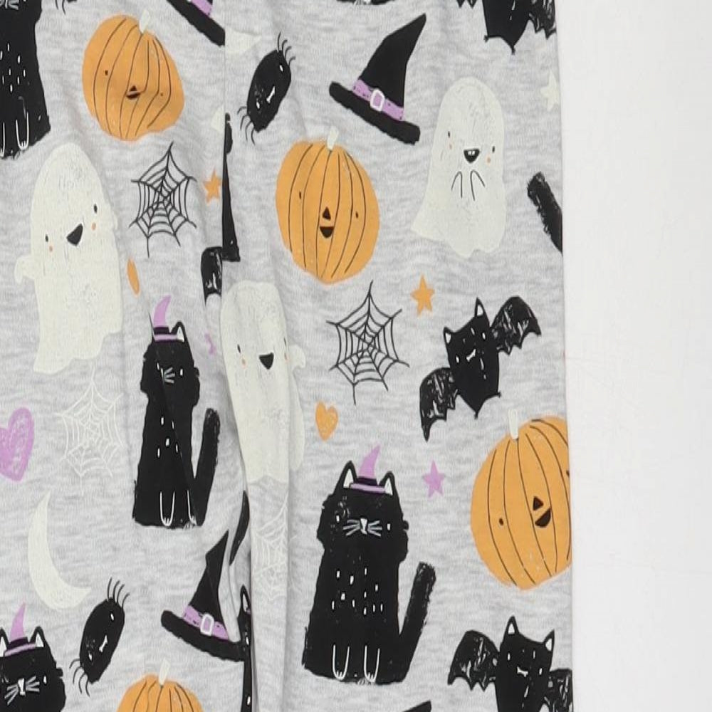 George Girls Grey    Pyjama Pants Size 8-9 Years  - halloween
