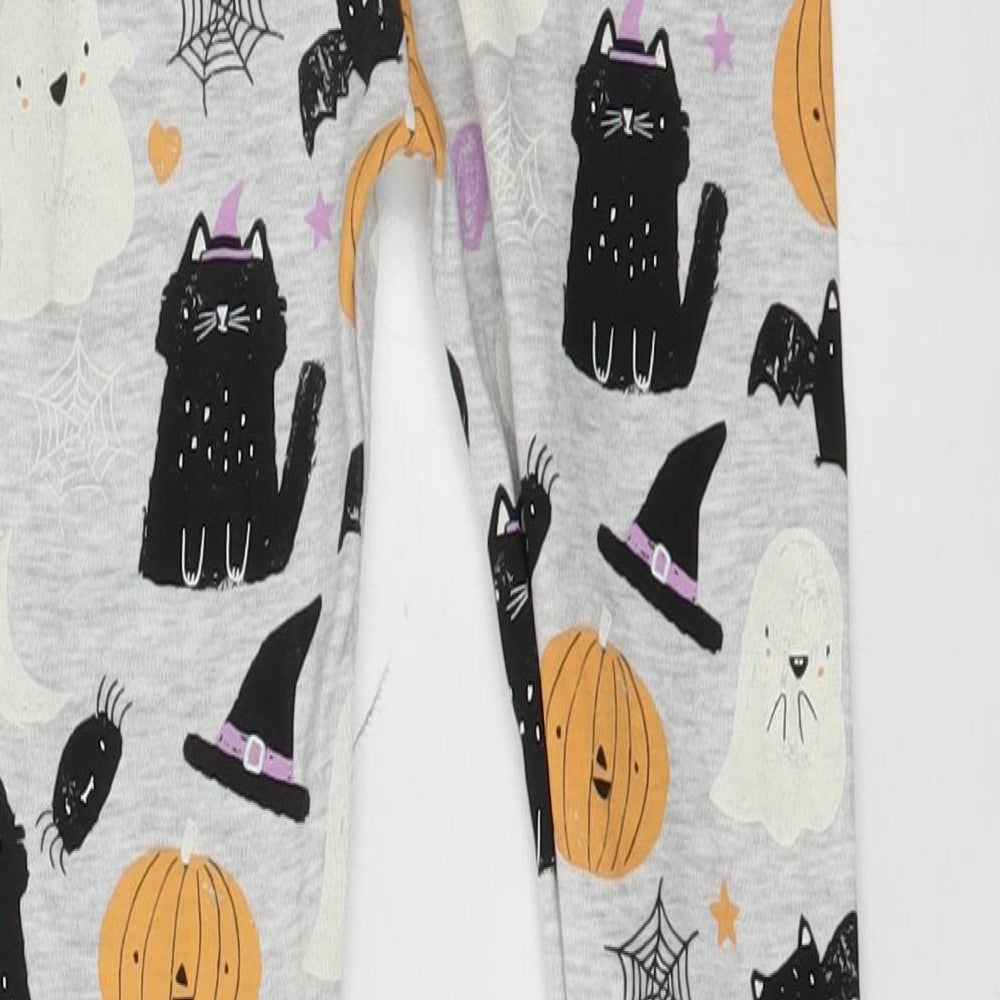 George Girls Grey    Pyjama Pants Size 8-9 Years  - halloween