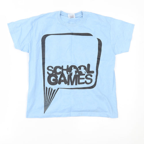 Fruit of the Loom Boys Blue   Basic T-Shirt Size 7-8 Years  - active cheshire school games
