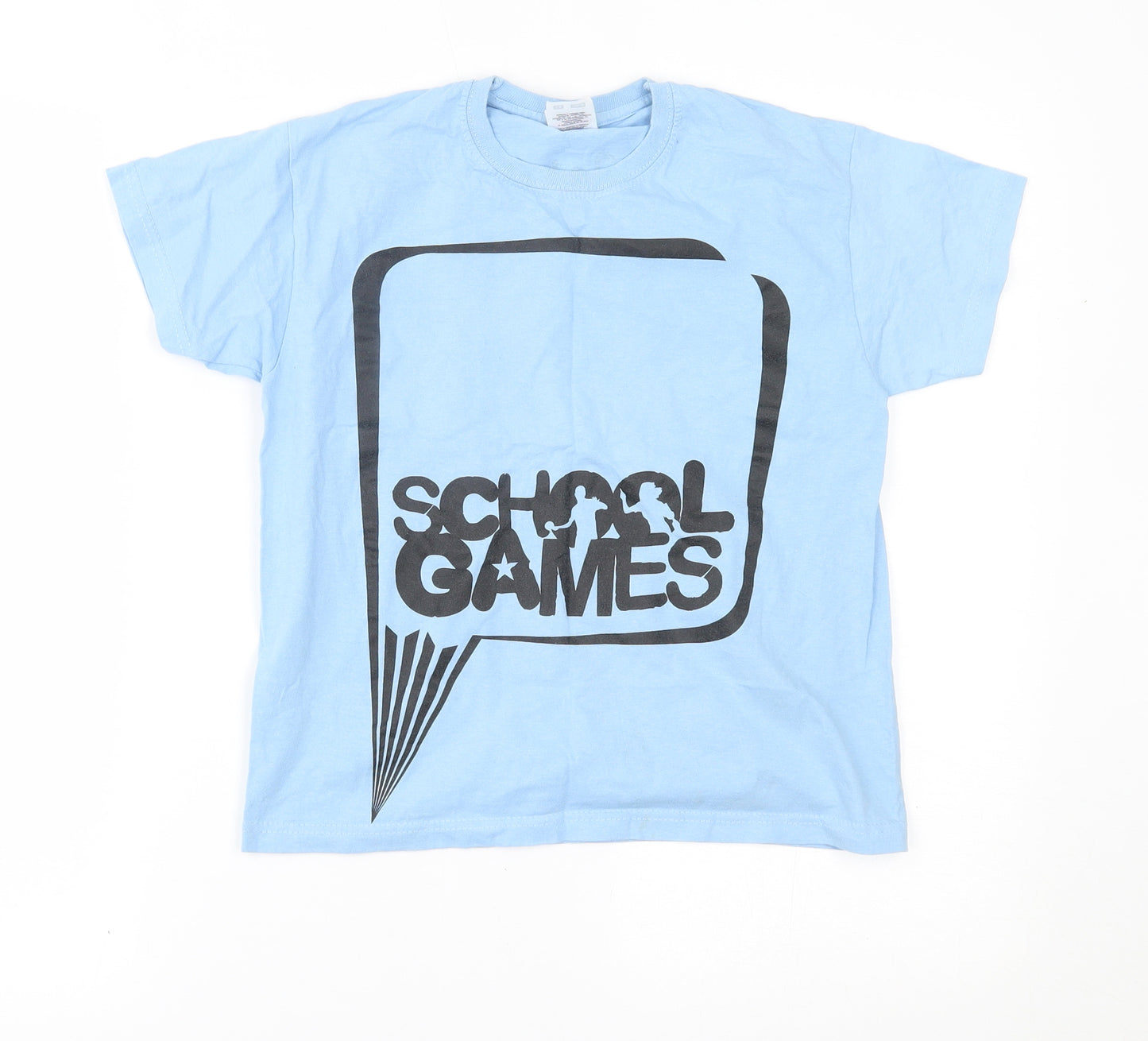 Fruit of the Loom Boys Blue   Basic T-Shirt Size 7-8 Years  - active cheshire school games