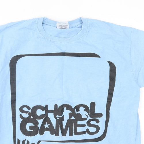Fruit of the Loom Boys Blue   Basic T-Shirt Size 7-8 Years  - active cheshire school games
