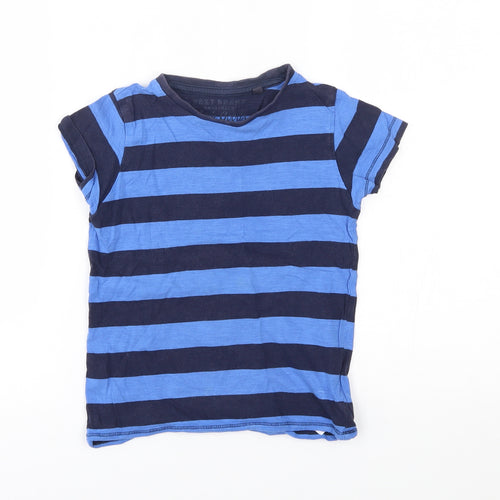 NEXT Boys Blue Striped  Basic T-Shirt Size 5 Years