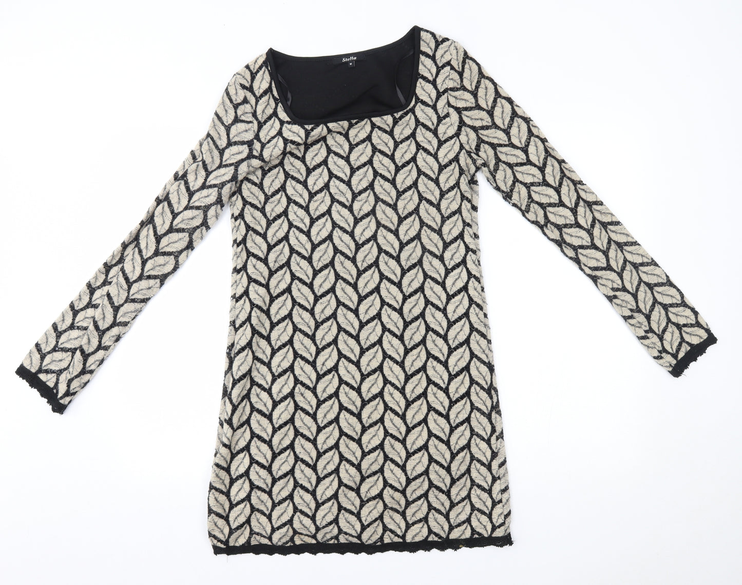Stella Womens Beige Floral  Jumper Dress  Size M