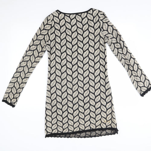 Stella Womens Beige Floral  Jumper Dress  Size M