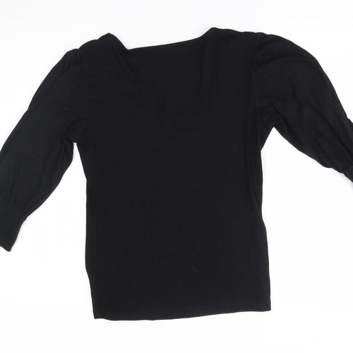 M&S Womens Black   Basic Blouse Size 12