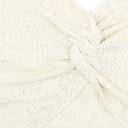 FOREVER 21 Womens White Striped  Pullover Jumper Size S