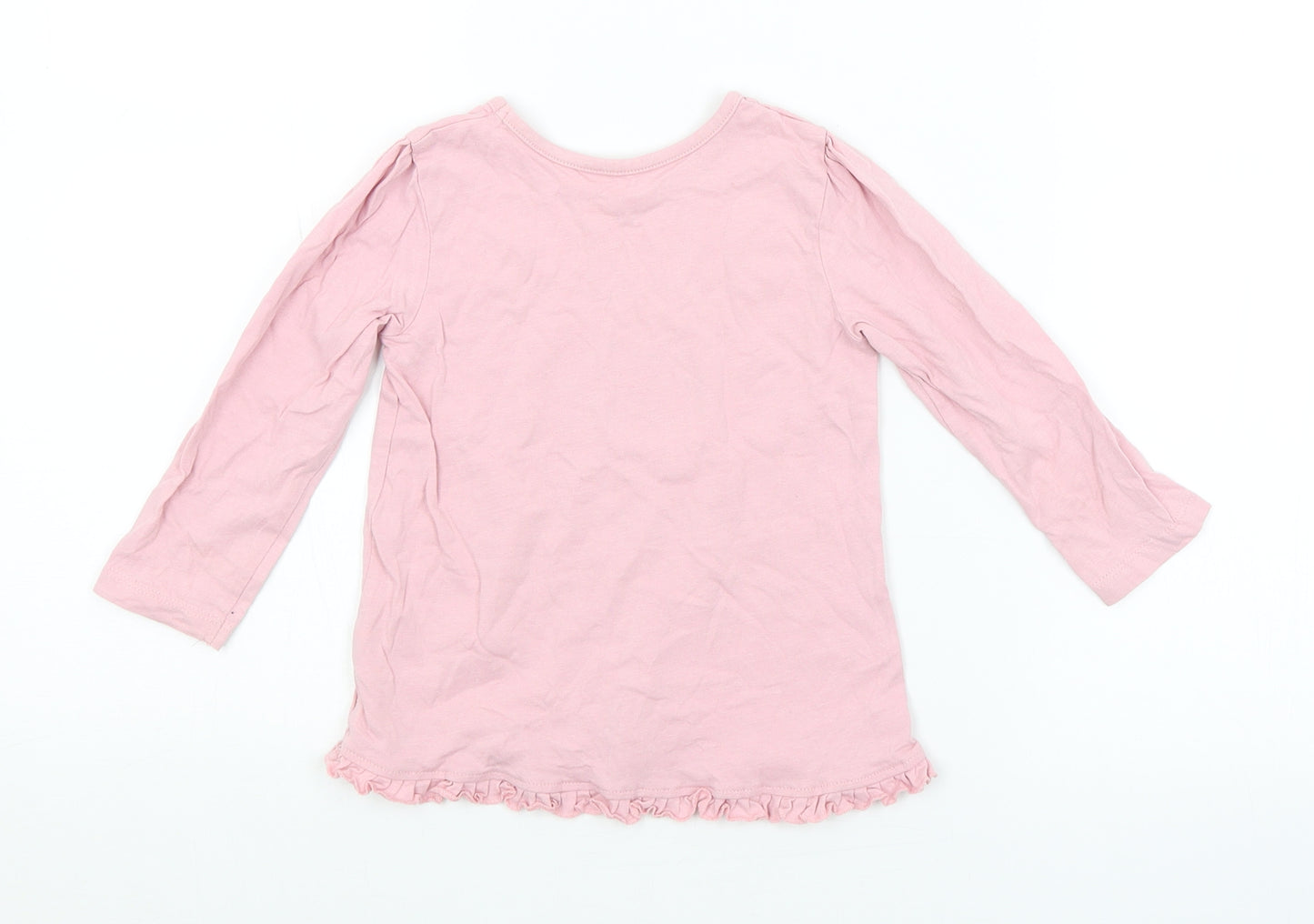 George Girls Pink   Basic T-Shirt Size 12-18 Months