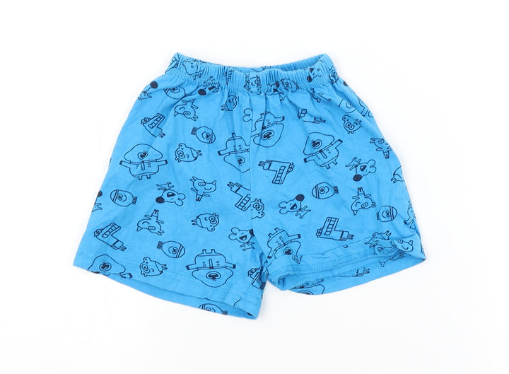 Preworn Baby Blue Argyle/Diamond Cropped Trousers Size 18-24 Months