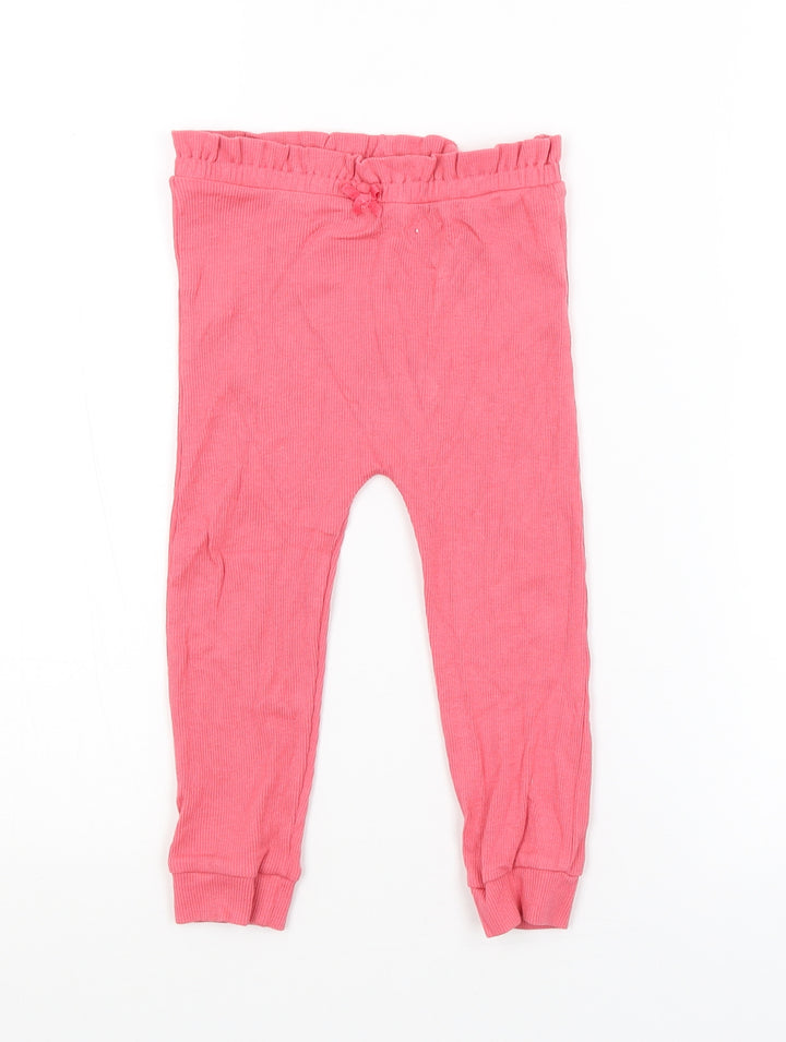 George Girls Pink   Jogger Trousers Size 18-24 Months