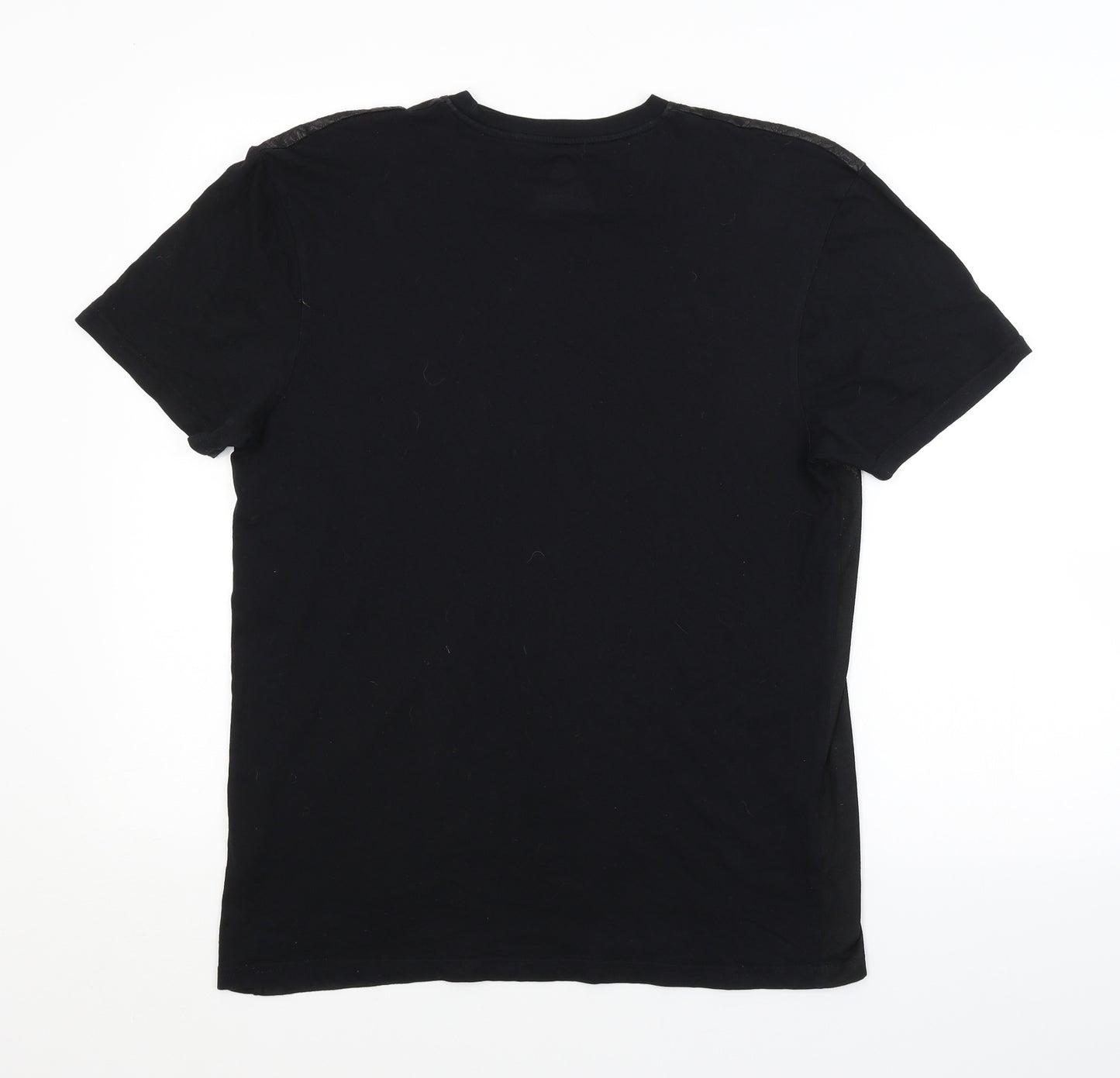 Topman Mens Black Argyle/Diamond   T-Shirt Size M