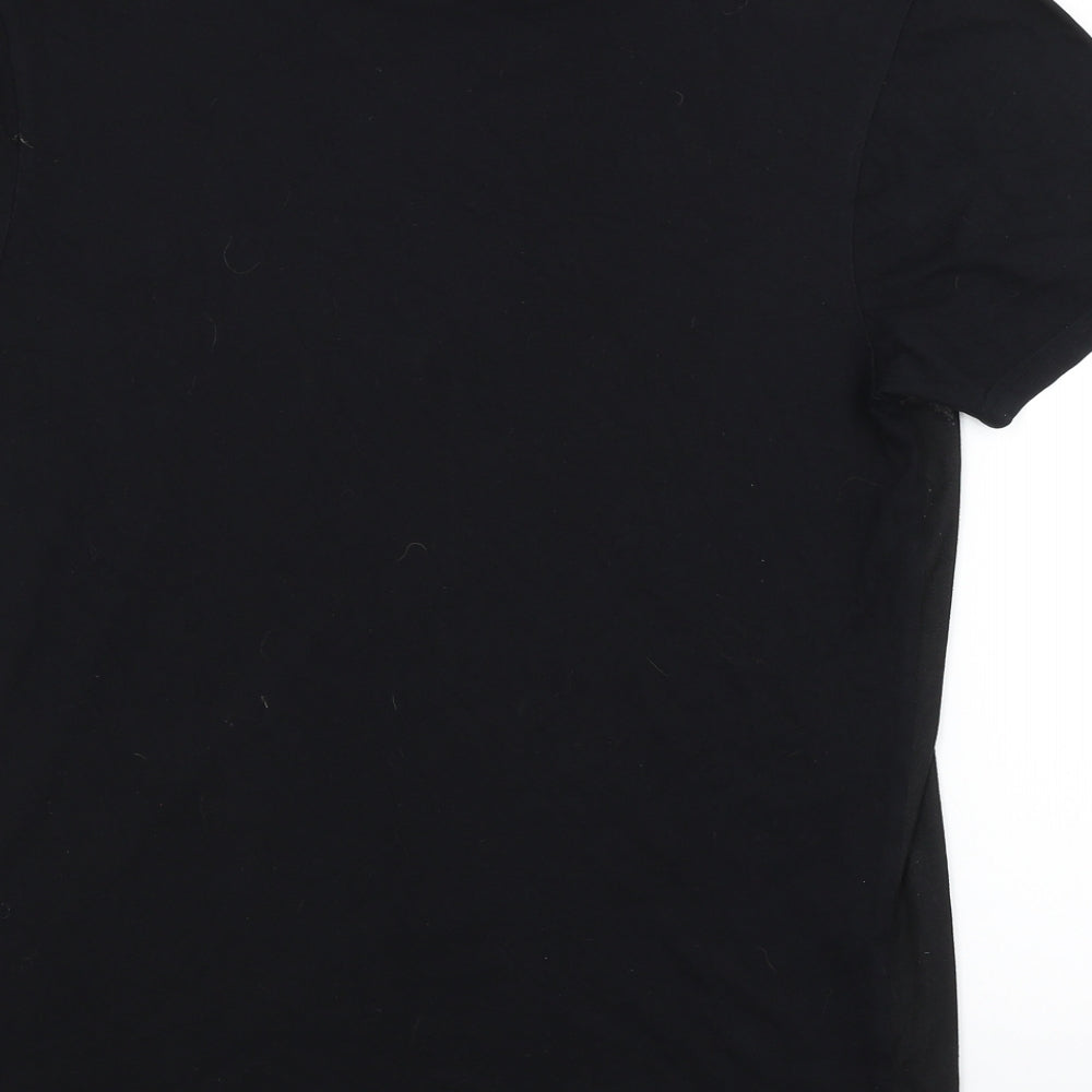 Topman Mens Black Argyle/Diamond   T-Shirt Size M
