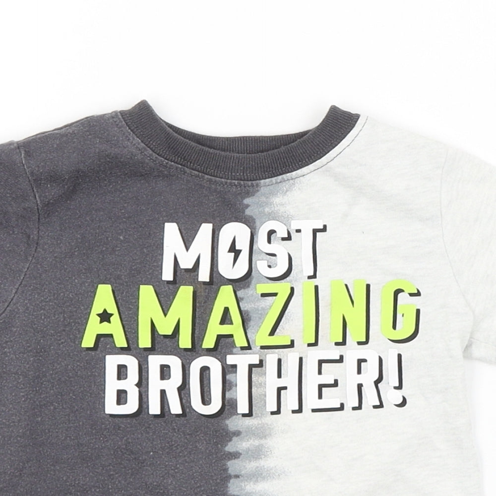 Garnanimals Baby Grey   Basic T-Shirt Size 18-24 Months