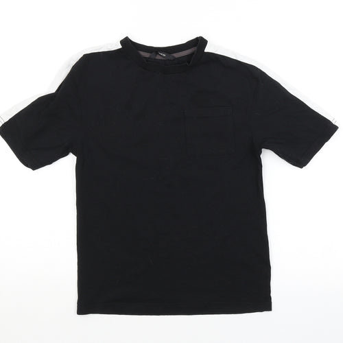 George Boys Black   Basic T-Shirt Size 7-8 Years