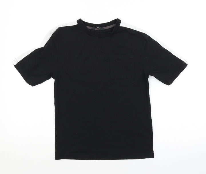 George Boys Black   Basic T-Shirt Size 7-8 Years