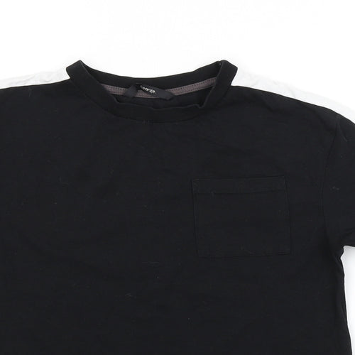 George Boys Black   Basic T-Shirt Size 7-8 Years