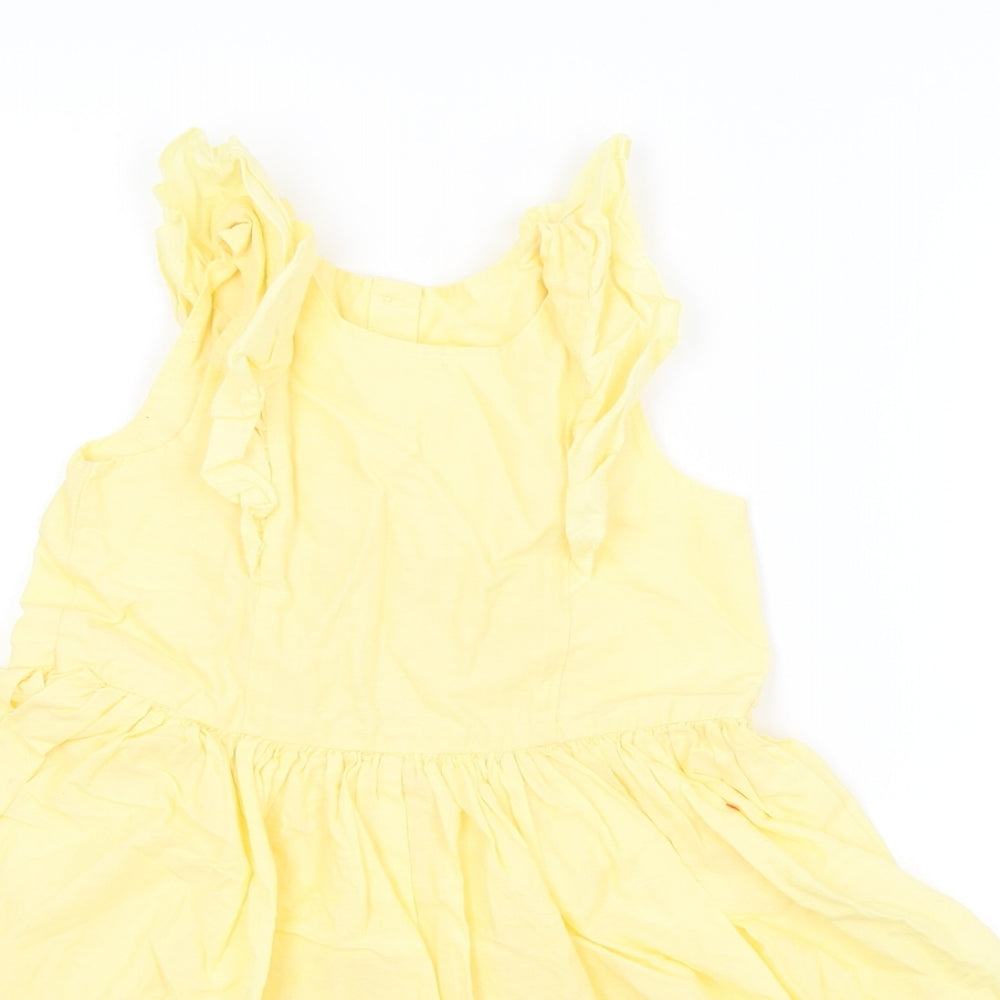 TU Girls Yellow Argyle/Diamond  A-Line  Size 3-4 Years