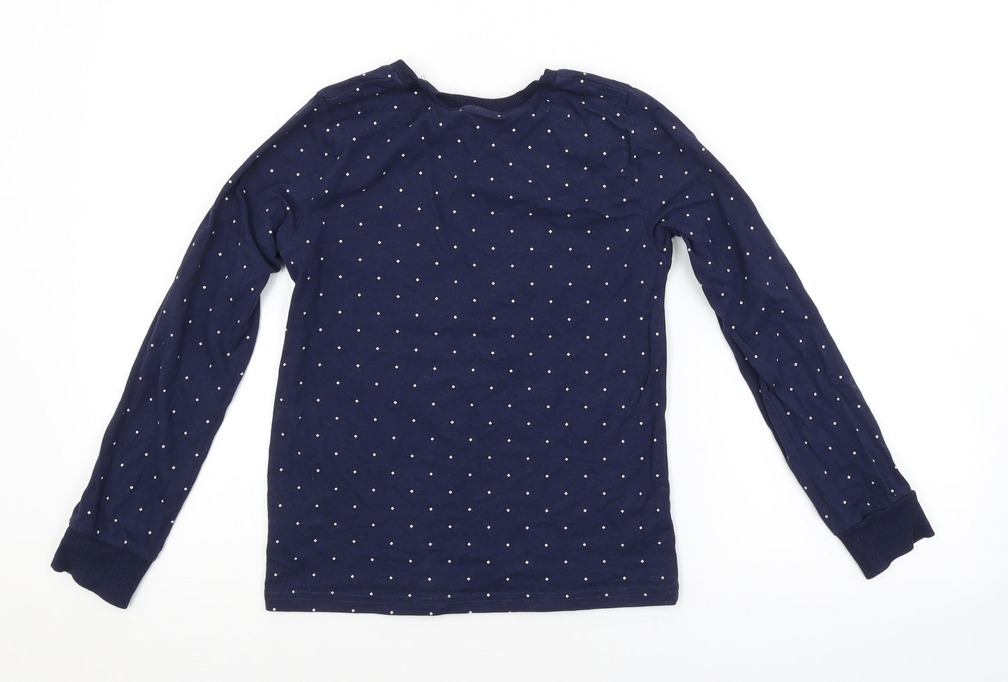 George Girls Blue Argyle/Diamond  Basic T-Shirt Size 9-10 Years