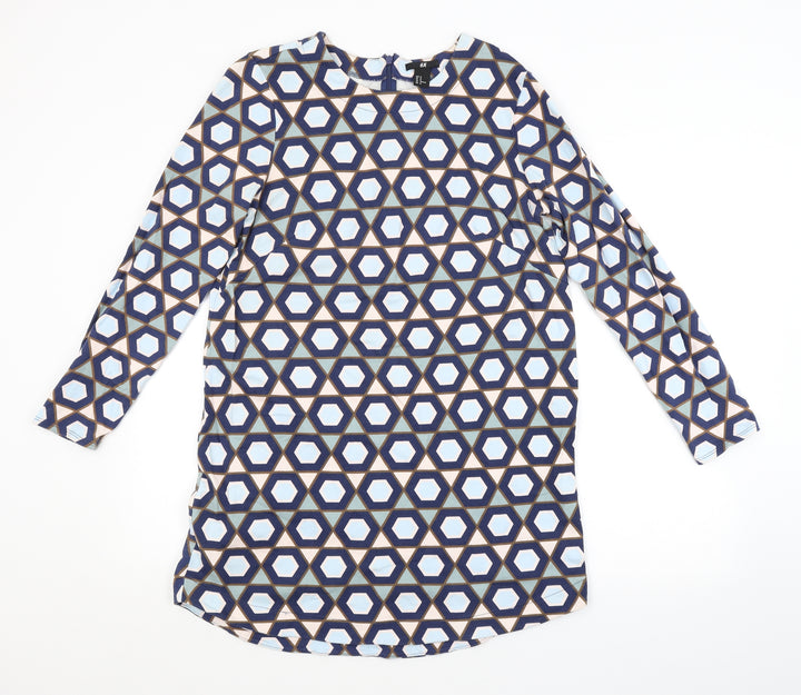 H&M Womens Multicoloured Argyle/Diamond  Jumper Dress  Size M