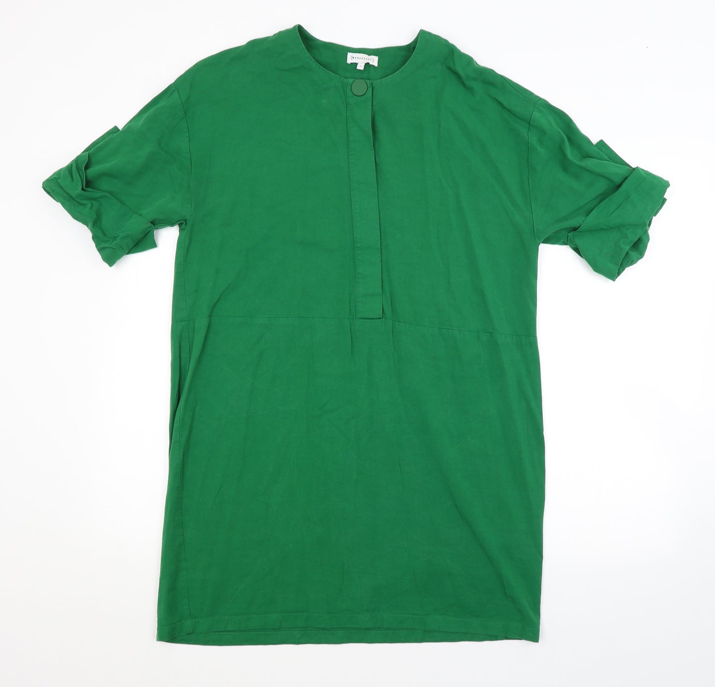 Warehouse Womens Green   Shirt Dress  Size 12