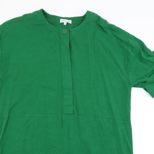 Warehouse Womens Green   Shirt Dress  Size 12