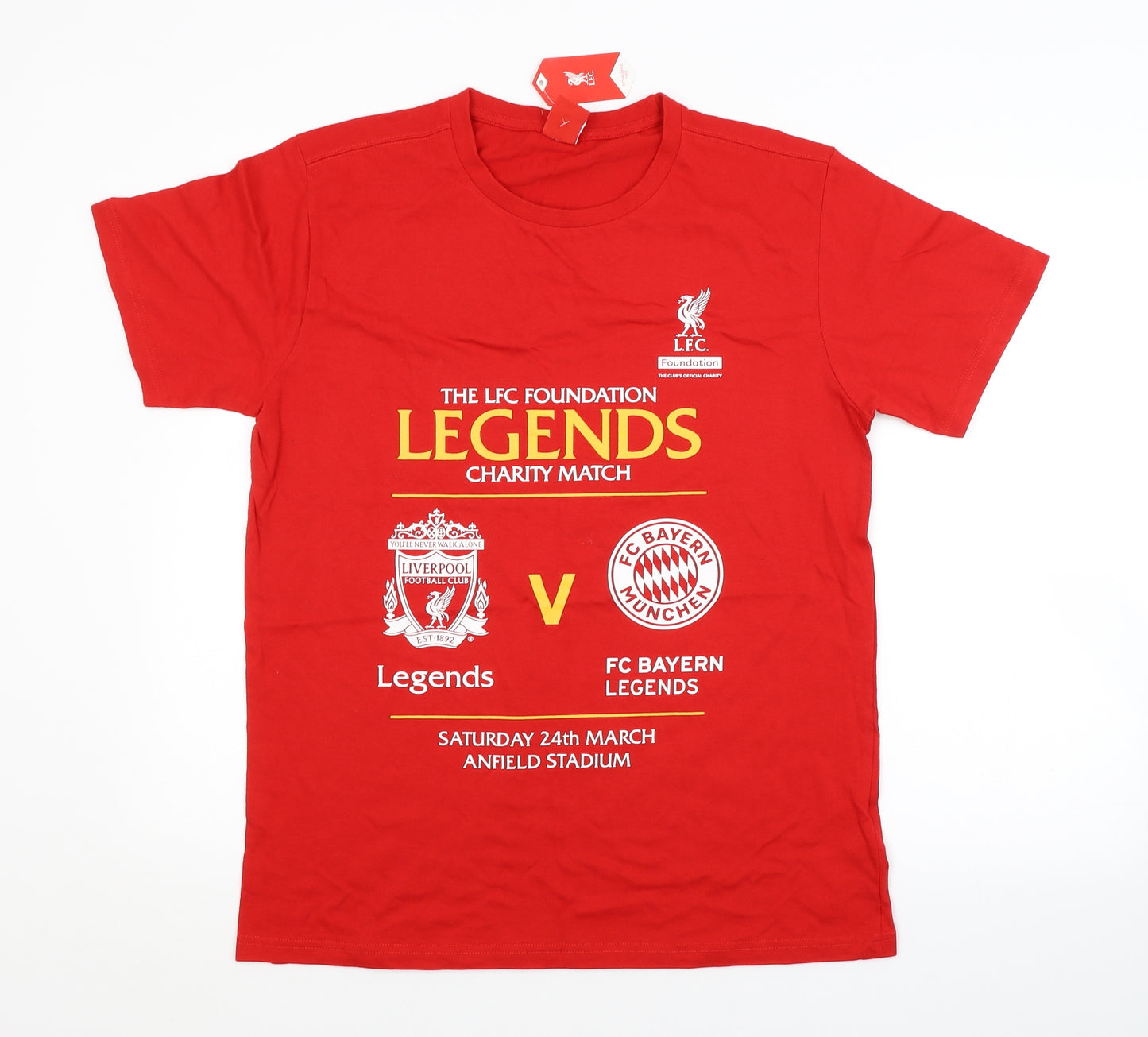 Liverpool FC Mens Red    T-Shirt Size M  - LIVERPOOL FC