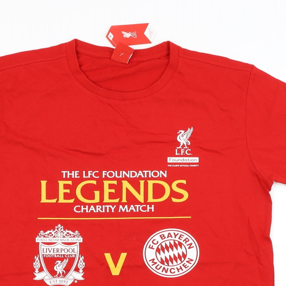 Liverpool FC Mens Red    T-Shirt Size M  - LIVERPOOL FC